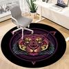1pc Tiger Mandala Office Round Area Rug, Under Office Chairs Bedroom Living Room Home Decor, Room Deco, Available In Various Sizes