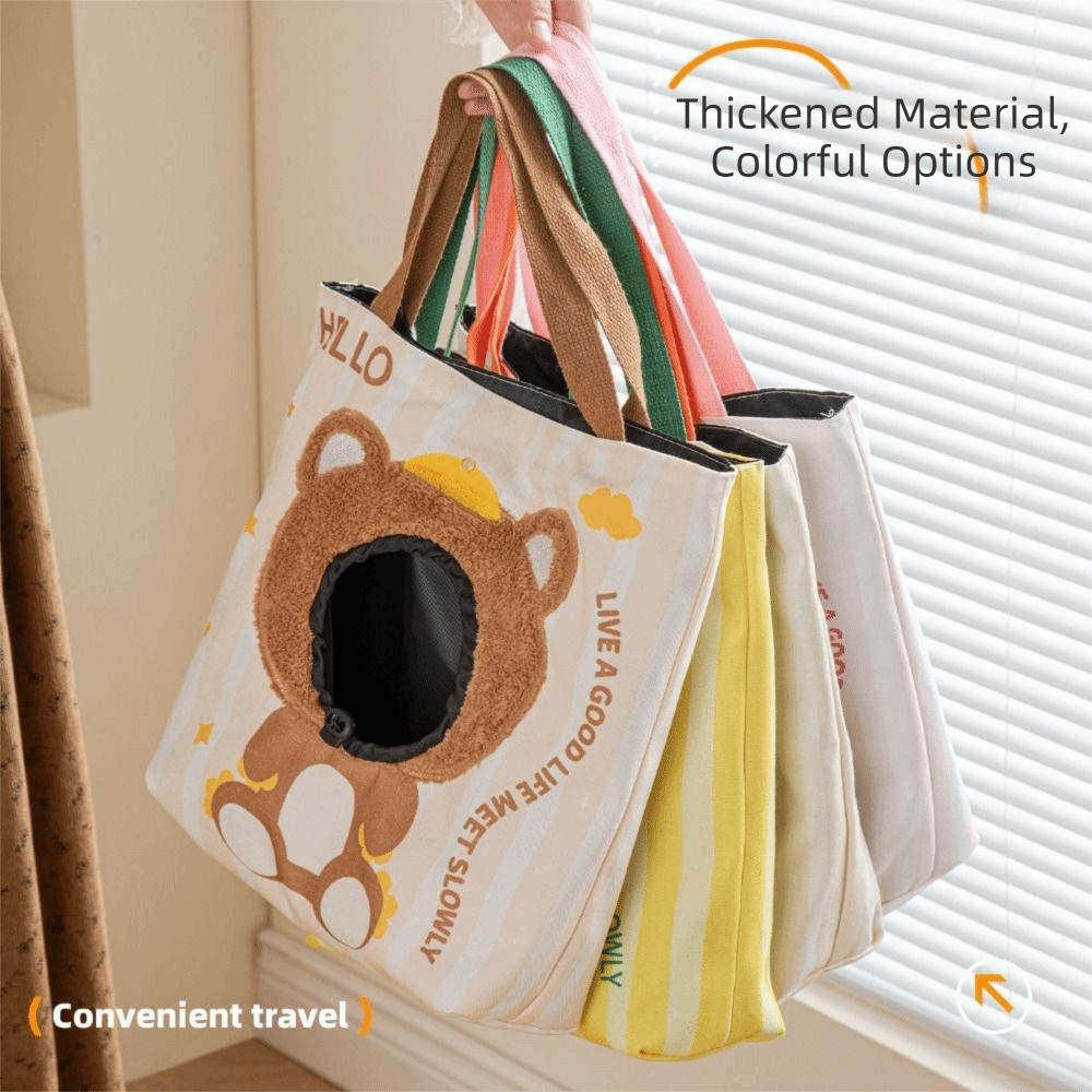 Breathable Cat Carrier Bag Portable Pet Carrying Bag Portable Canvas Pet Carrier Bag  Pet Handbag