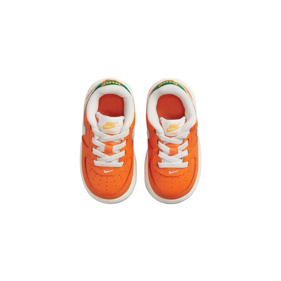Nike Air Force 1 LV8 Casual Low Top Sneakers Baby Sneakers Orange White DQ5087-811