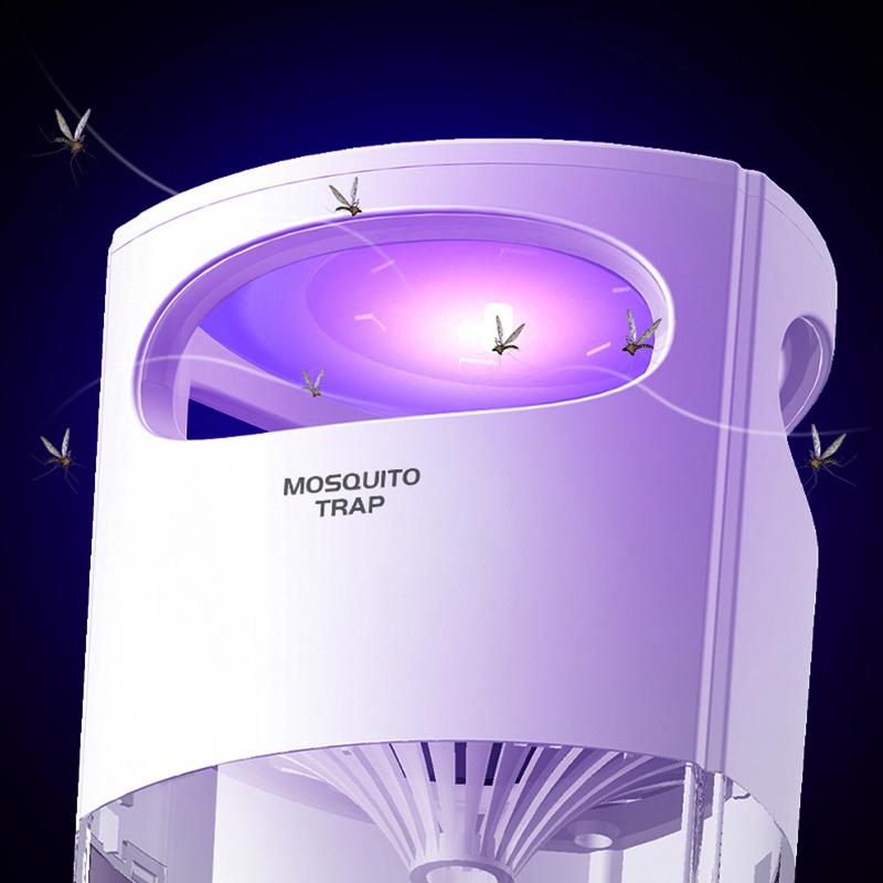 Lámpara Asesina de Mosquitos UV Silenciosa Fotocatalizador Matamoscas 1 Pieza Carga USB Fácil de Limpiar para Uso en Hogar Hotel Dormitorio