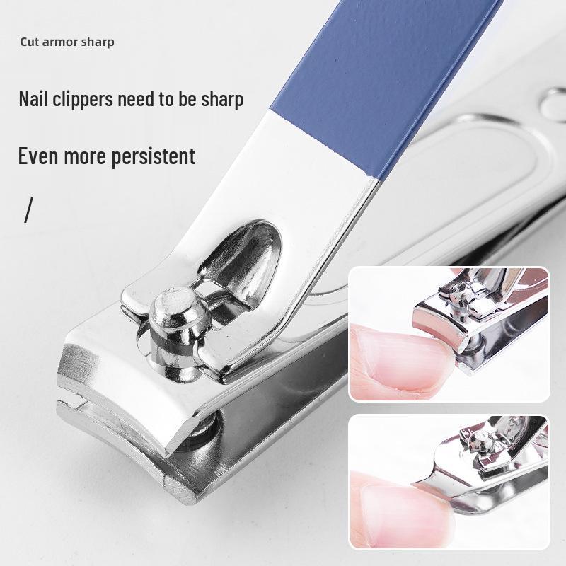 Nail Clipper Set: Flat & Oblique Mouth Clippers, Manicure Knife, Household Nail Tools, Ear Pick for Adults