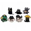 Black Cat Void Loading Enamel Pins Cartoon Cat Theme Lapel Badges Brooch Fun Animals Jewelry Gift for Friends