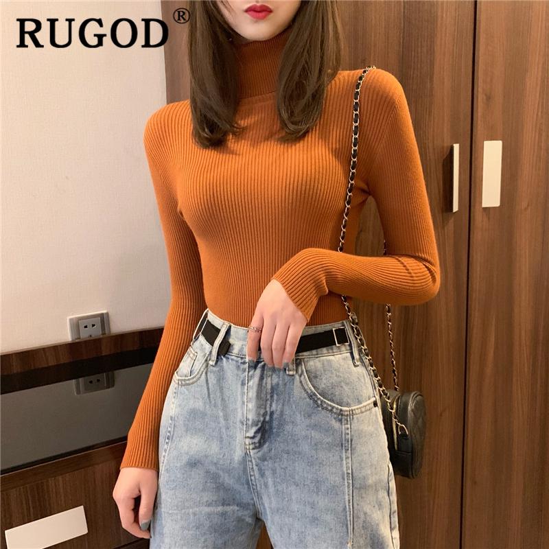 Casual Solid Basic Knitted Blouse Women Elegant Turtleneck Long Sleeve Tunic Auturm Bottoming Pullover Tops  new