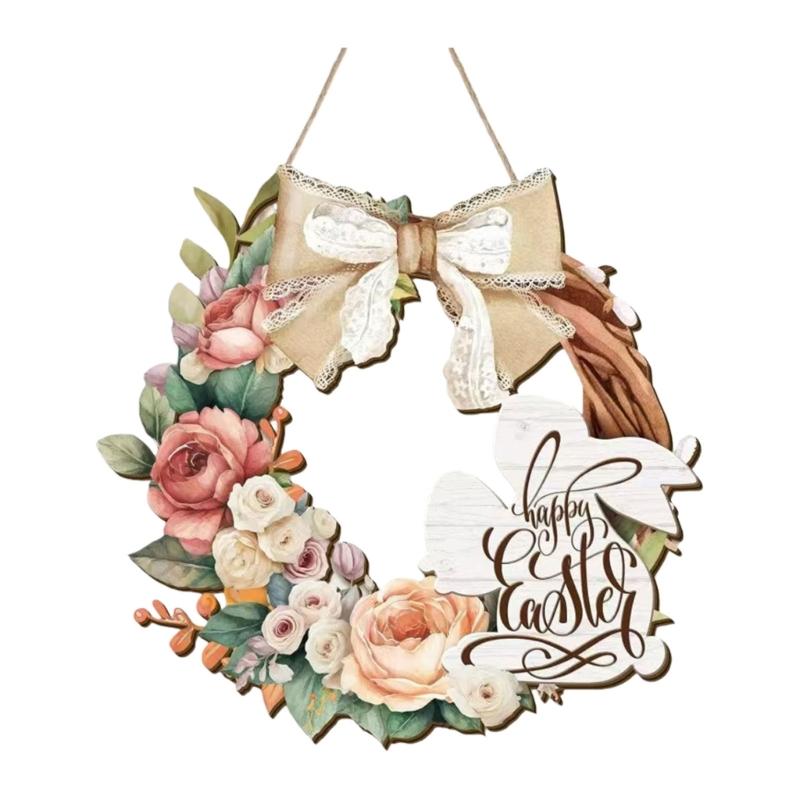

User Friendly Wood Easter Decoration Rabbit Plaque Suitable For Sustainable Aware Households And Holiday Celebration