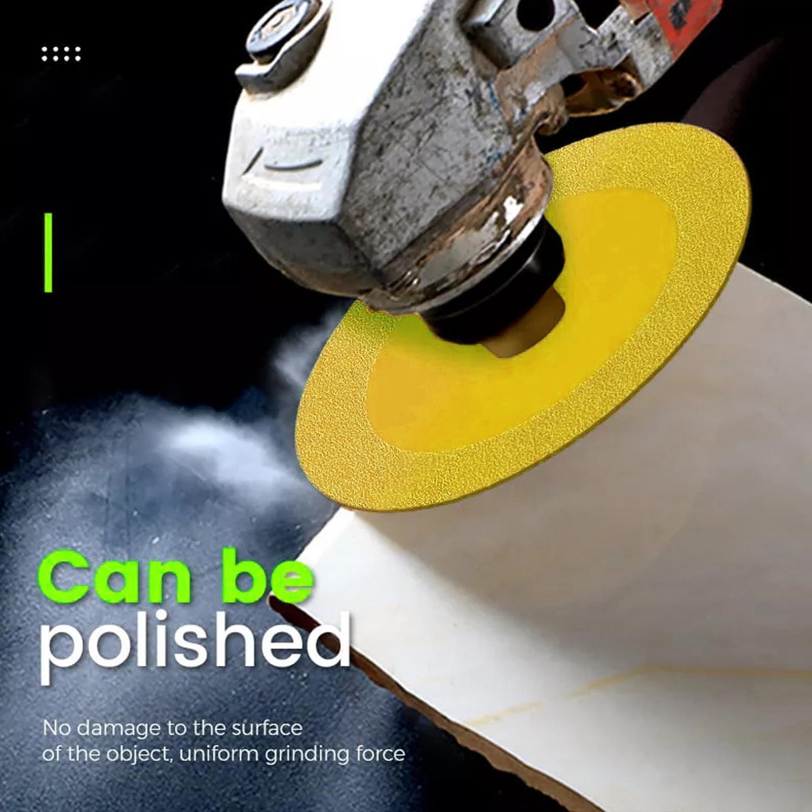 

(Никита) Диск для резки стекла, тонкий пильный диск, резка стекла, керамики для угловой шлифовальной машины, 4-дюймовый ультратонкий алмазный пильный диск One Size жёлтый