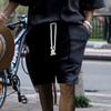 Multi-pocket Spring/Summer Straight-leg Wide-leg Sports Casual Jacquard Shorts
