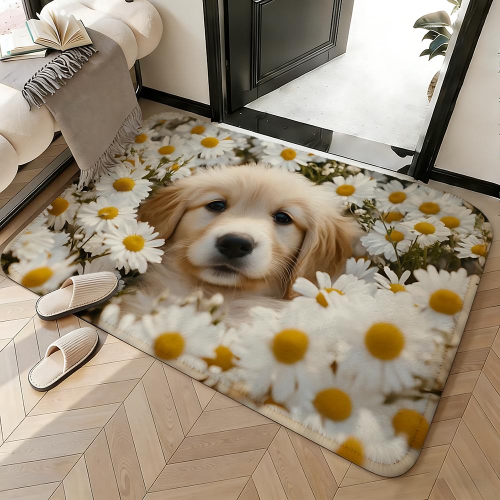 Soft Absorbent Non-Slip Rug Animal dog Floor Mat Home Decor Doormat Bedroom Floor Mat Shower Carpet