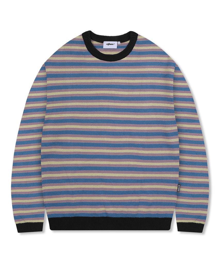 XTONZ Xtk162 Sunset Stripe Pullover Knit (Blue)