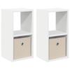Nightstand 2 Pcs White 25.5 X 22 X 49.5 Cm Engineered Wood