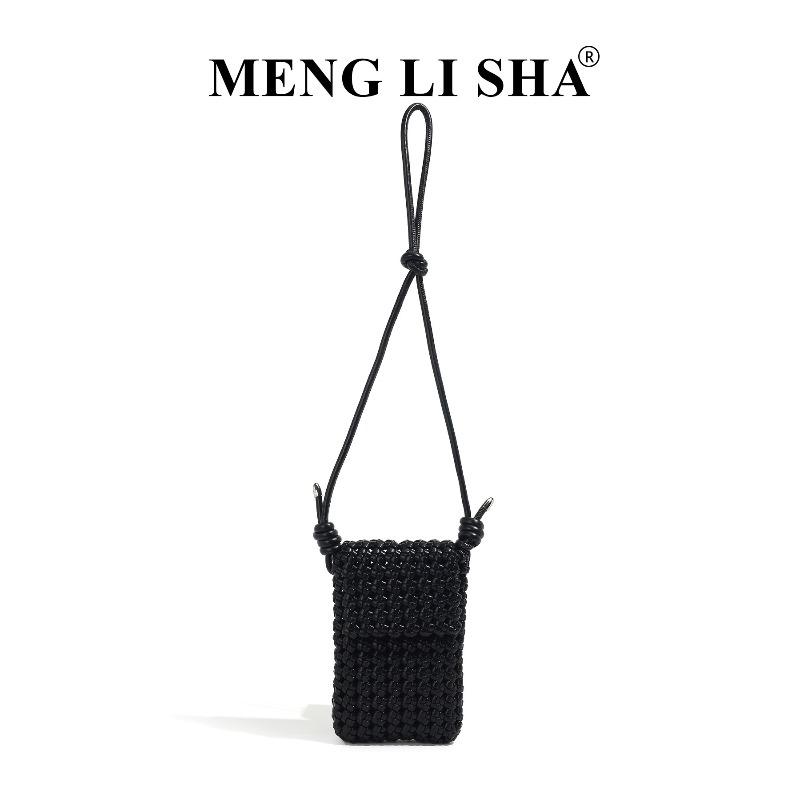 

New niche windmill knot woven mobile phone bag lightweight and versatile single shoulder crossbody small bag vertical women s bag чёрный