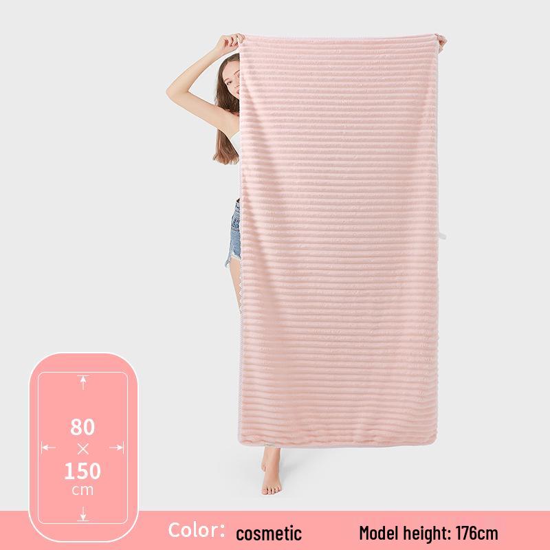 

Extra Large Coral Fleece Striped Bath Towel - Thick, Super Absorbent, Quick-Drying, Soft, and Shed-Resistant 90x170 cm