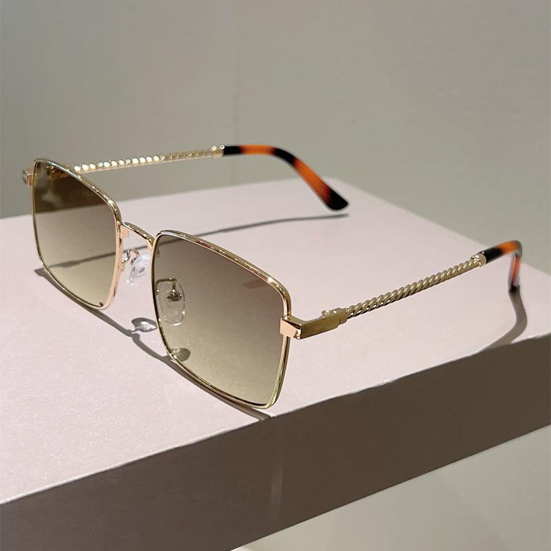 

Винтажные квадратные солнцезащитные очки Мужские Модные Полностью металлическая оправа Повседневные солнцезащитные очки Женские Новые Трендовые Ретро Дизайн Декор Затененные