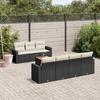 VidaXL Garden Lounge Set 8 Pcs with Cushions Black Braided Resin 3224026