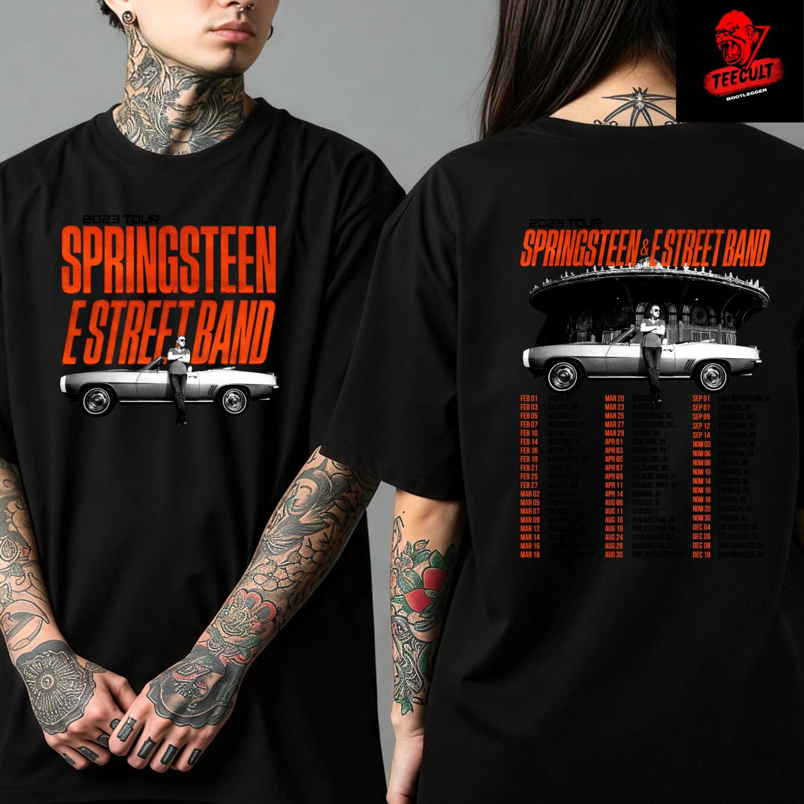 Men s and Women s T-shirts Bruce Springsteen & E Street Band 2023 World Tour Front & Back S