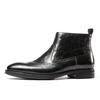 Leather Boots Men's New Business Casual High Top Leather Shoes British Chelsea Boots Side Zipper Velvet Short Boots Men's