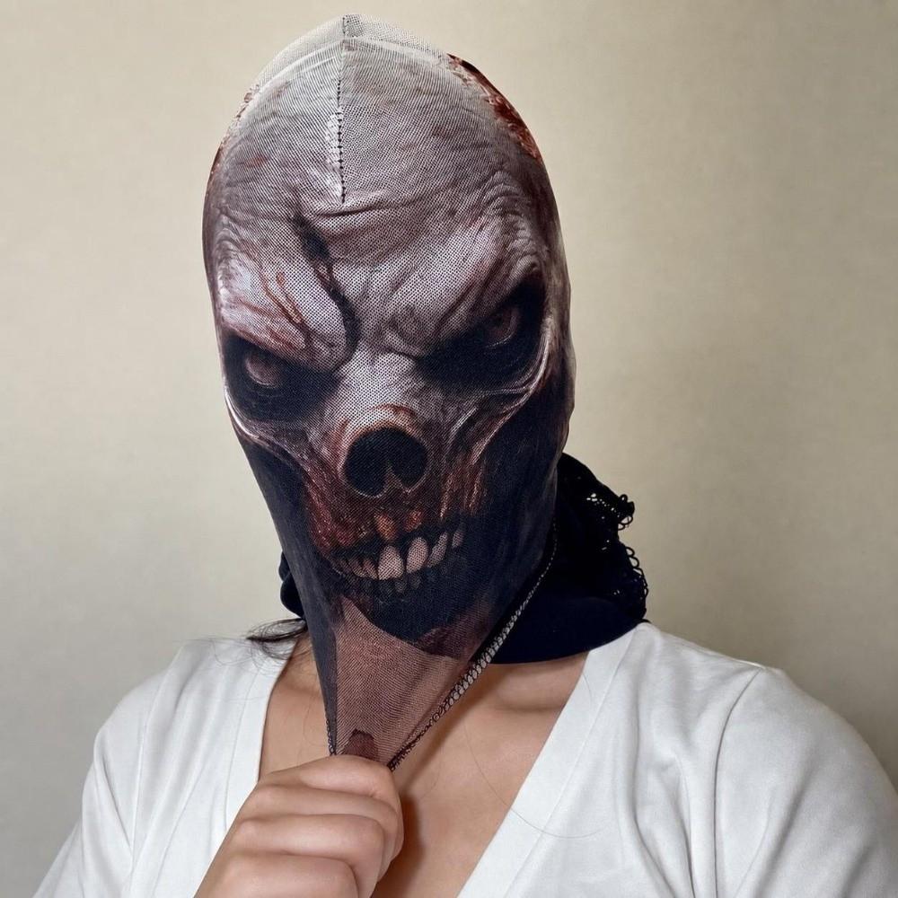 Mesh Visualized Full Face Mask for Halloween Breathable Zombie Mask Halloween Masks  Cosplay Events