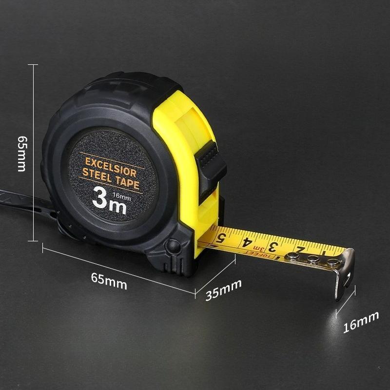 Tape Measure 5m/3m/7.5m/10m Heavy-Duty Rubber-Coated Drop-Proof Box Tape Measure Steel Tape Measure