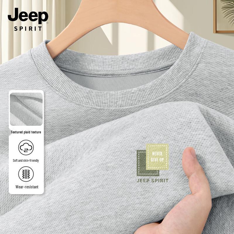 JEEP SPIRIT Men's 2025 Loose Fit Round Neck Sweatshirt