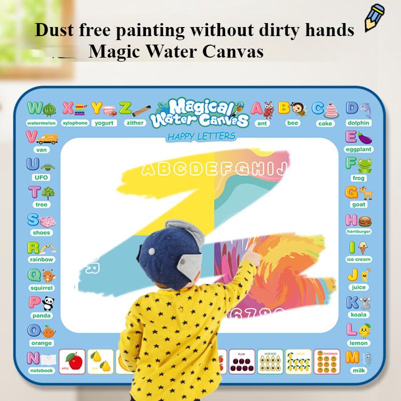 Magical Water Canvas Children's Learning Blanket Water Writing Cloth Repeated Graffiti Water Painting Blanket Large Watercolor Graffiti Pad