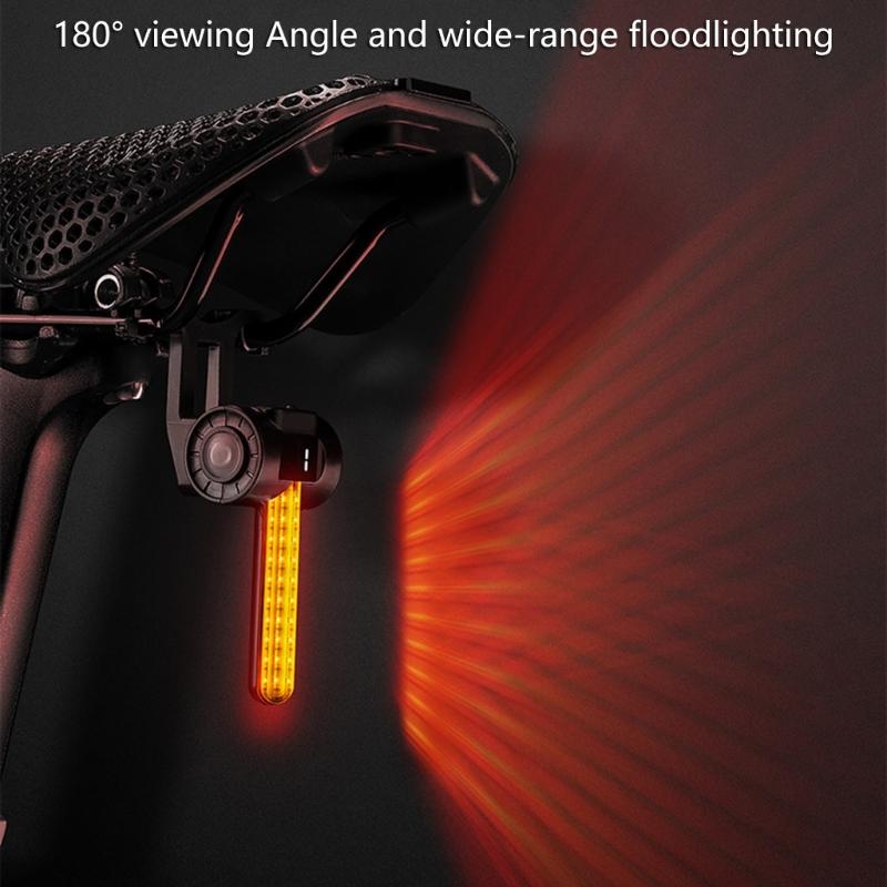 Smarted Rear Bike Light Rechargeable Waterproofed Bicycles Rear Cycle Light for Saddles and Seatpost