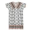 DIMANAF Summer Women New 2025 Basic Plus Size V-Neck Dress Casual Linen Printing Short Sleeve Dress Loose Dress