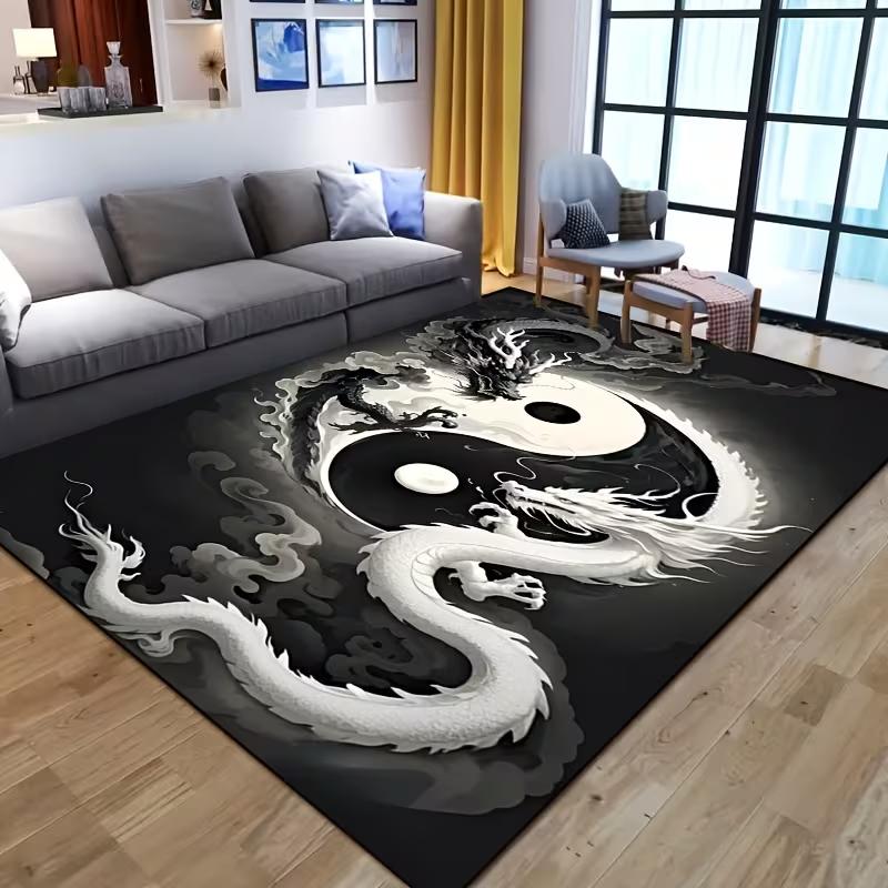 

Chinese Loong E-sports Room Carpet Laundry Room Floor Mat Bathroom Carpet Bedroom Carpet Indoor Doorway Floor Mat Kitchen Floor 40X60cm