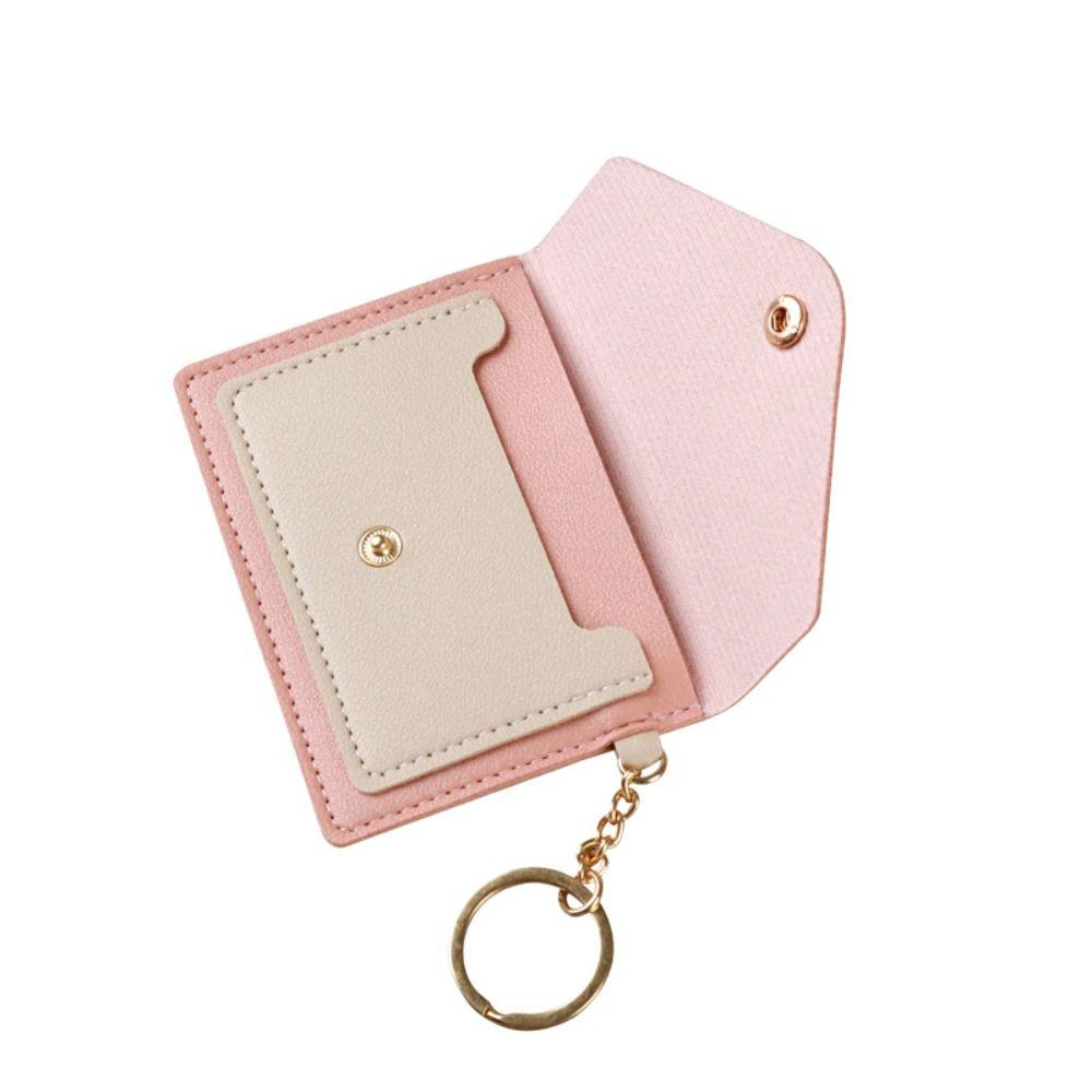 Leather Wallet Business Credit Card Holder Short Purse Candy Color Coin Case