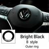 BSN1 Emblems Car Steering Wheel Emblem Sticker Interior Accessories For Volkswagen GTI Polo Golf Passat Scirocco Beetle Tiguan Magota
