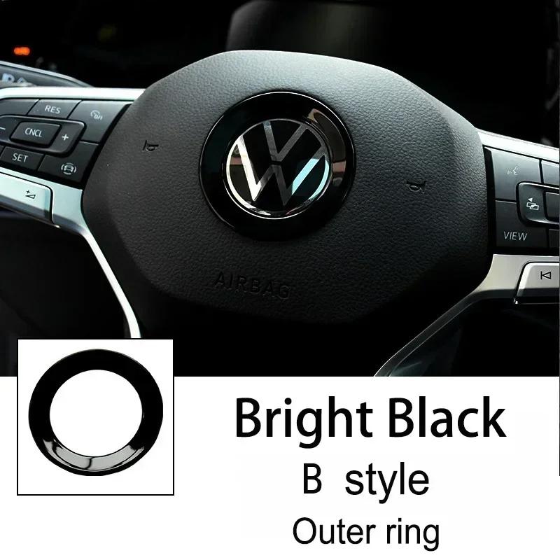 BSN1 Emblems Car Steering Wheel Emblem Sticker Interior Accessories For Volkswagen GTI Polo Golf Passat Scirocco Beetle Tiguan Magota