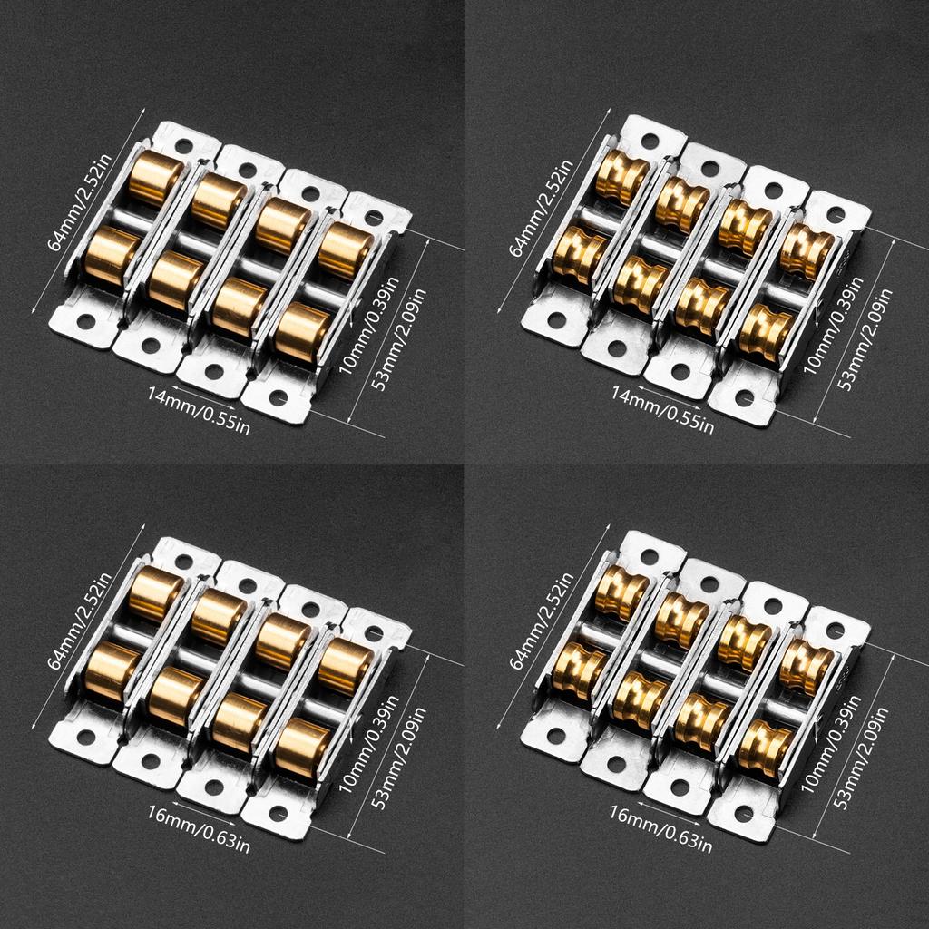 4pcs Heavy Duty Metal Window Roller Wheels Universal Sliding Axles Window Pulley Rollers Upgrades Use for Smooth Operate