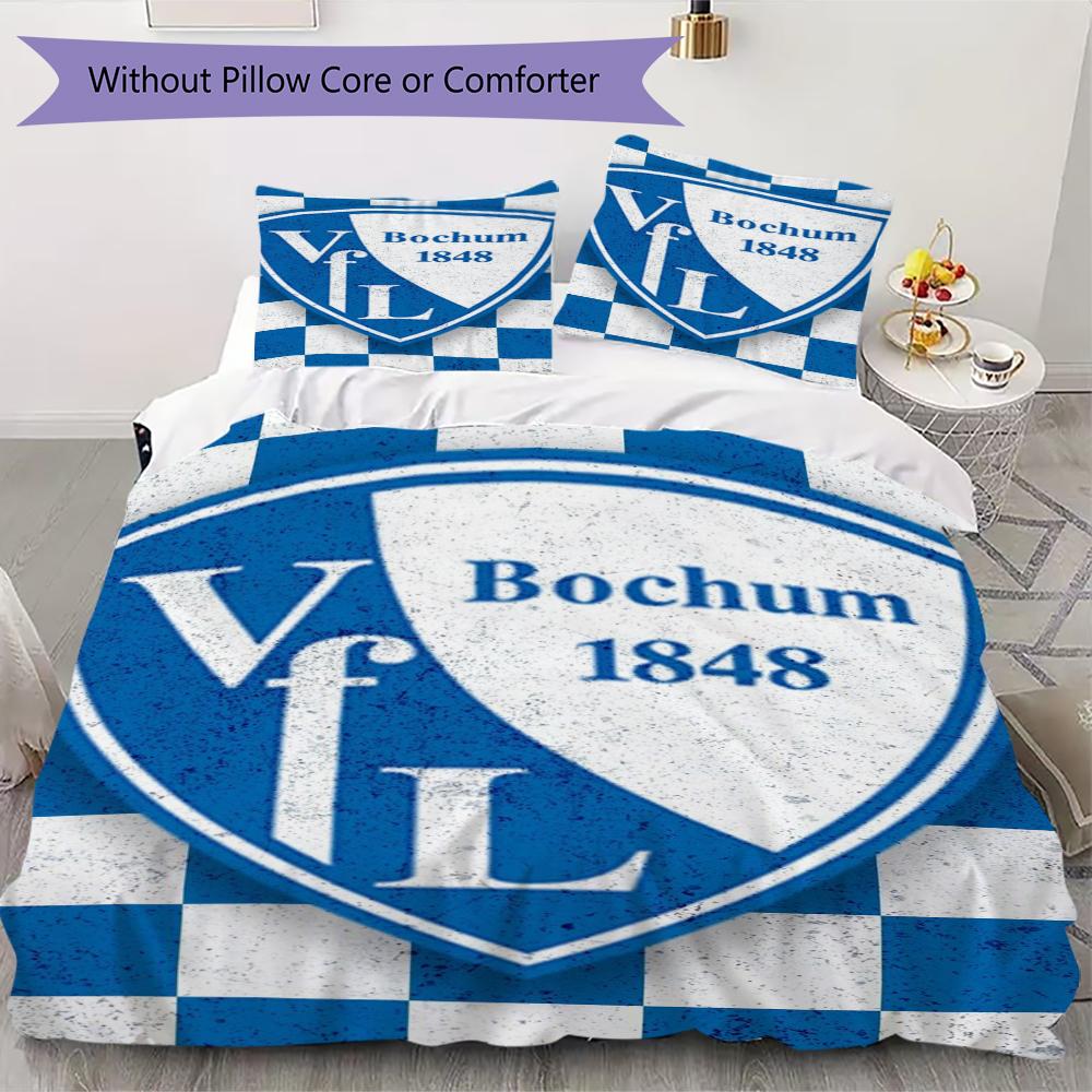Set Copripiumino e Federe con Motivo VfL Bochum 1848 Decorazione per la Casa Regalo di Compleanno (1 * copripiumino + 2 * federe senza imbottitura)98