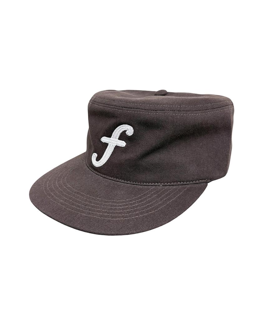 Paeseul F Logo Pillbox Washed Cap Brown
