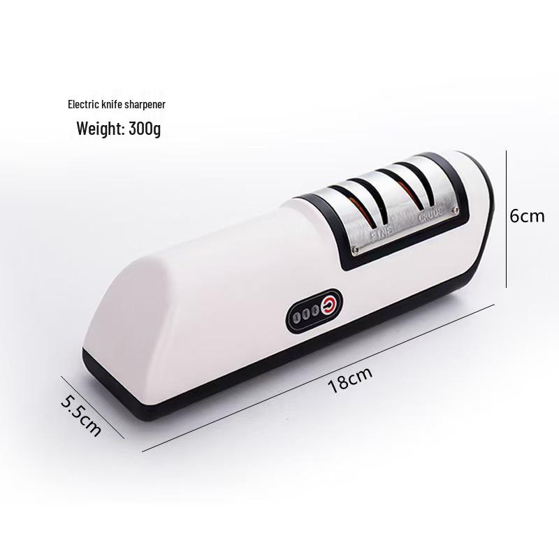Electric Rechargeable Kitchen Knife Sharpener with Whetstone - Automatic and Fast