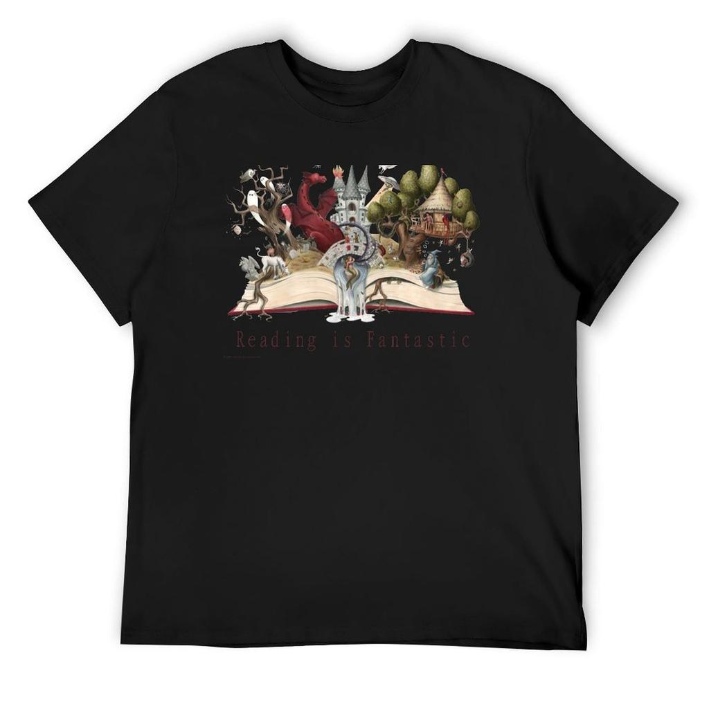 Reading is Fantastic T-Shirt blacks oversized men clothings