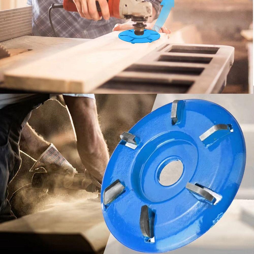 6 Teeth Wood Turbo Carving Disc Milling Cutter Woodworking Tool 16mm 22mm Arbor Bushing Turbo Tea Tray for Wood Carving Shaping