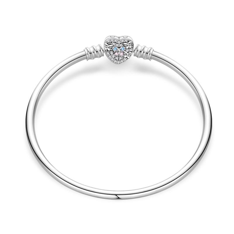 

17-20CM Silver 925 Bracelets Star Moon Starry Trajectory Heart-Shaped Zircon Bracelets Fit DIY Charms Birthday Jewelry 17cm