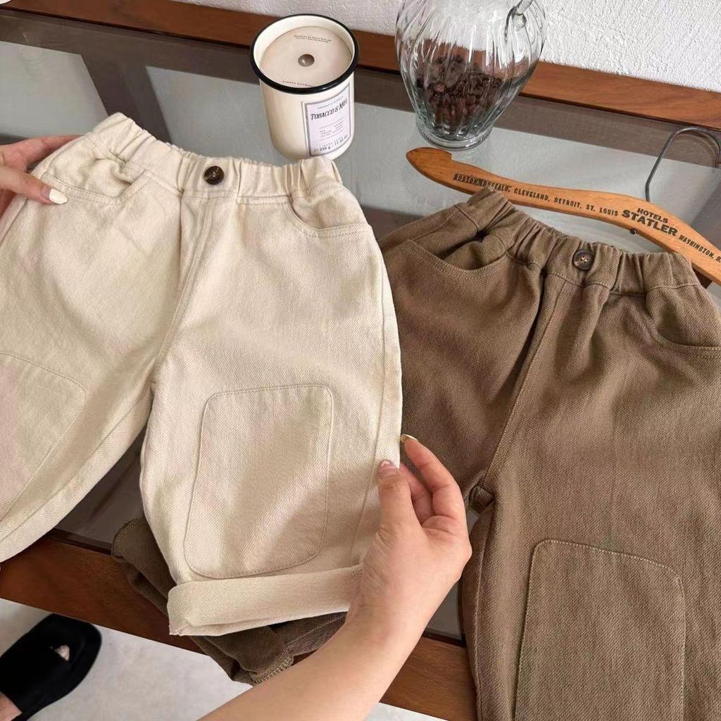 Korean-Style 2025 Children's Cotton Autumn Overalls: Soft, Breathable, Versatile