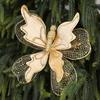 Yousheng Christmas Tree Decoration Festive Butterfly Pendant Realistic Glittered Branch Decor for Xmas Home Party Display