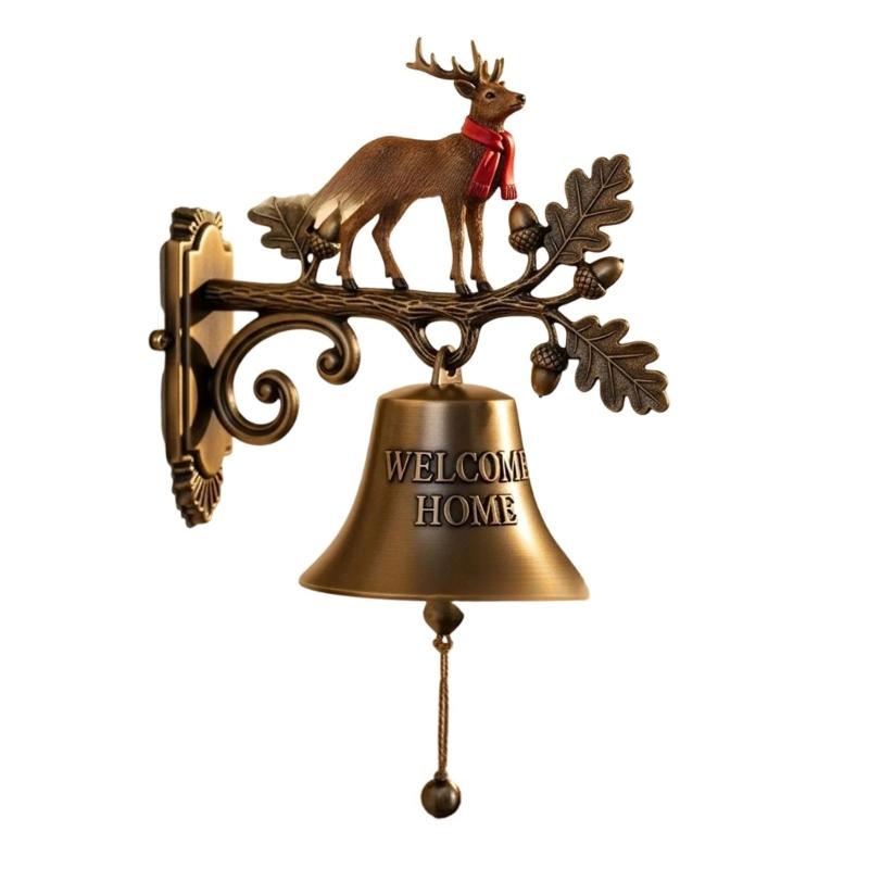 Metal Christmas Entry Doorbell Seasonal Welcome Sign Impermeable Plan Quick Arrange Gift Concept for Home Shop Decors