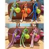 Smile Tennis Keychain For Backpack Decoration And Female Gift With Practical Nylon Rope Bags Pendant Bag Accesories