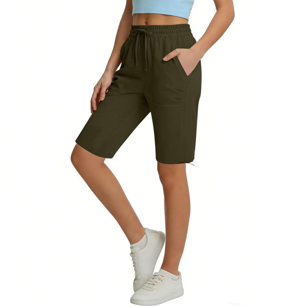 Women's Lightweight Shorts Loose Summer High Waisted Casual Shorts with Pockets