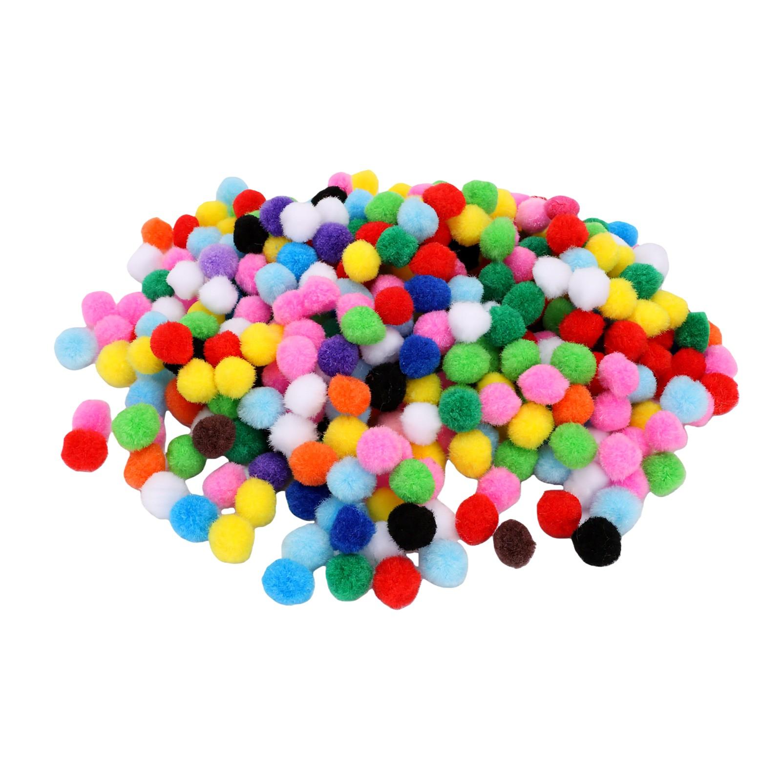 1000 Stuks Pompons 2 cm Diameter Kleurrijke Pompom Ballen voor Knutselen Kunstlessen Journaling Vakantiedecoratie