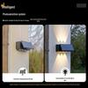 Super Bright Solar Dual-Directional Wall Washer Light - Waterproof Outdoor Villa Courtyard Decorative Spotlight