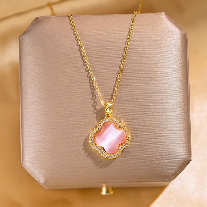 Retro Butterfly Flower Pendant Fashion Titanium Steel Choker Necklace Irregular Versatile Women