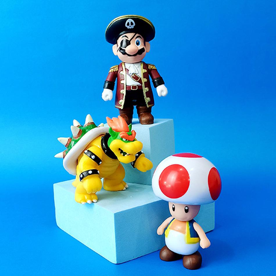Super Mario Bros Action Figures 12 Pieces Set Movable Joints Anime Peripherals Model Dolls For Kids Toys Party Favors