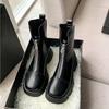 Foreign Style Front Zipper Martin Boots Female Internet Celebrity Fashion Versatile Comfortable Square Head Mid Boots 2025 Autumn and Winter New