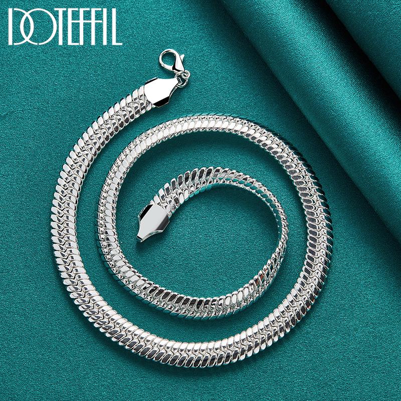 

925 стерлингового серебра 10 мм змея цепочка модное ожерелье