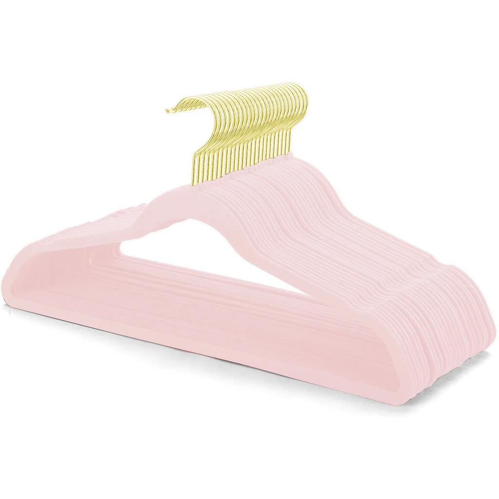 10PCS 45/42cm Flocking Hanger Non-slip Velvet Hanger Clothing Store Coat Without Trace Wardrobe Home Clothing Store Organization