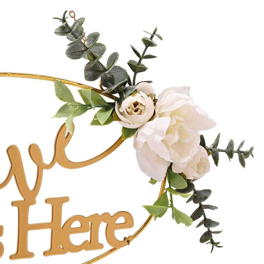 Feiern Liebesgeschichte Liebe Lebt Hier Metall Floral Plakette