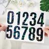 3 Inch Black Gorgeous Number Stickers Black Flash Easy To Recognize Mailbox House Number Classification Stickers 5 Sheets